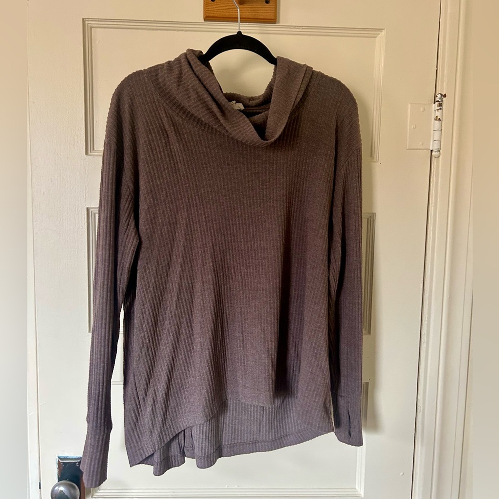 Jane and Delancey Ribbed Sweater Taupe